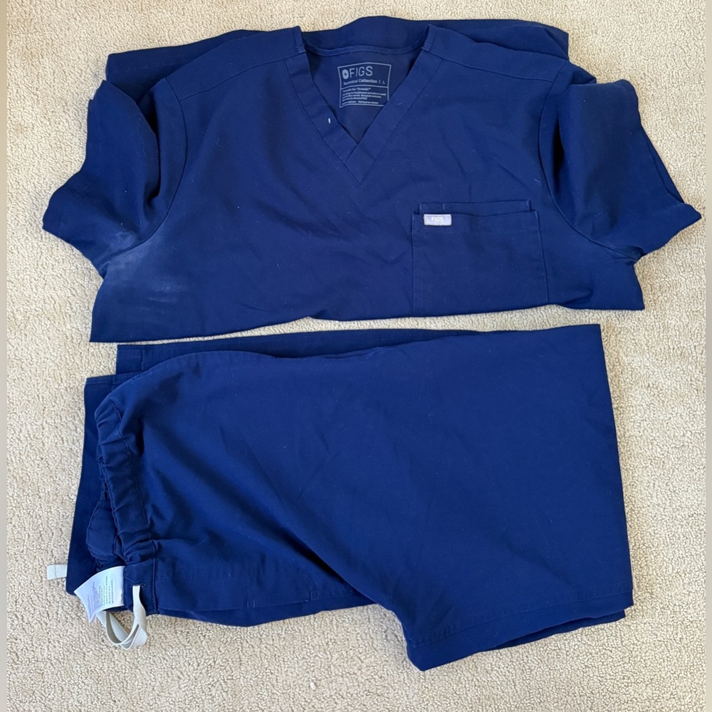 Figs Mens Navy Scrub Set